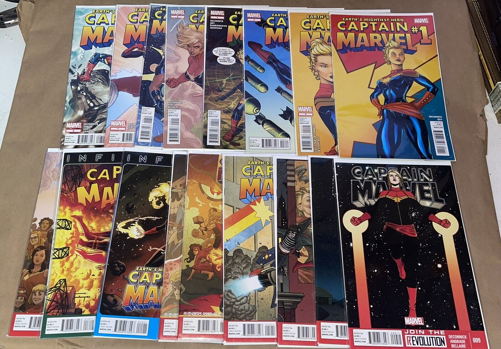 Captain Marvel (2012 series) 1-17 Complete set 1st Kamala Khan Comic Book Lot