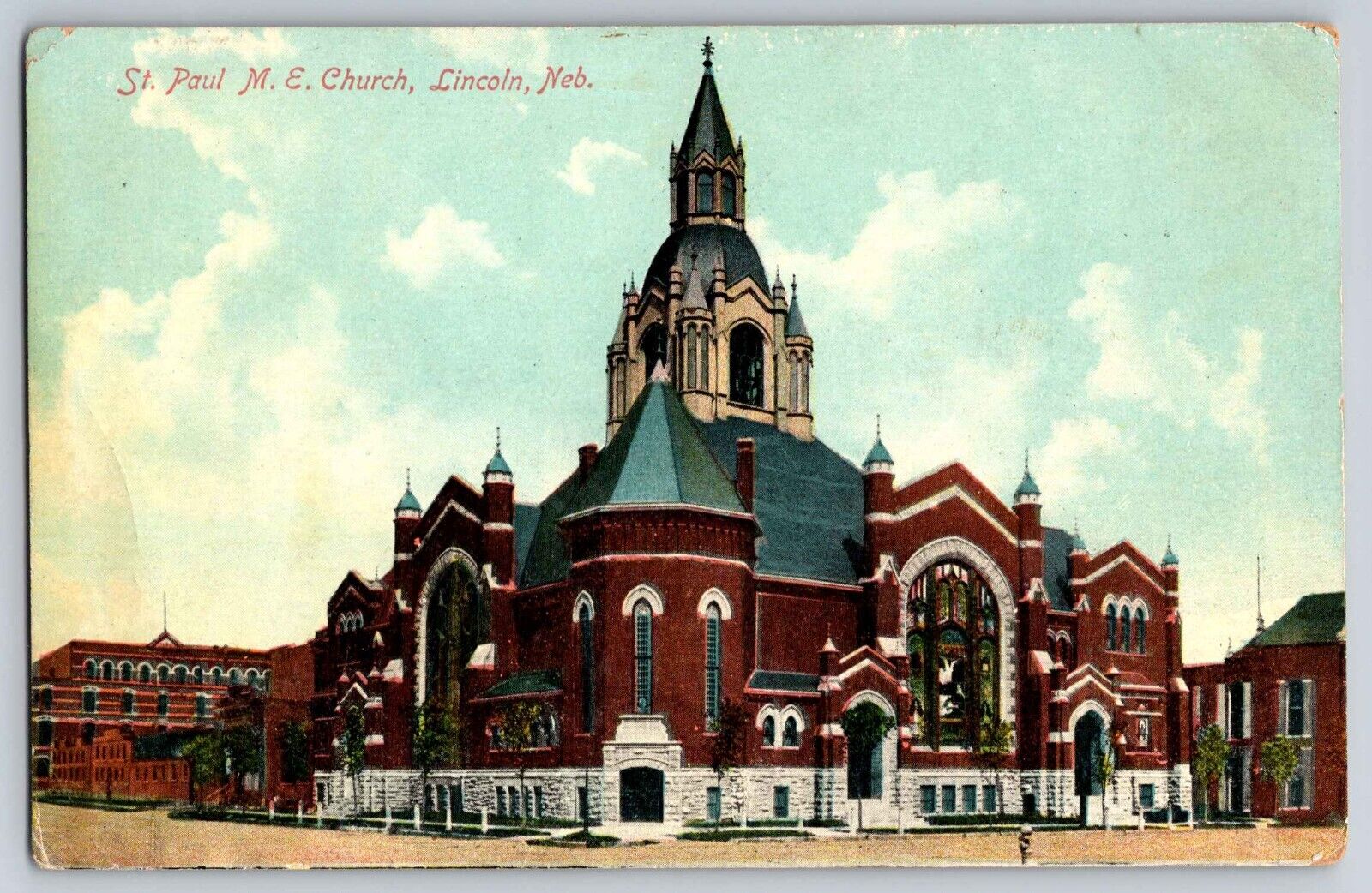 Postcard St. Paul M.E. Church Lincoln Nebraska   D-17