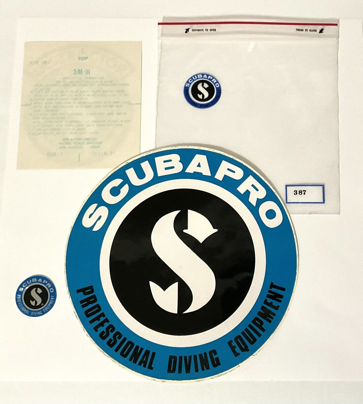 RARE Vintage Authentic SCUBAPRO Diving Stickers & Instructor Decal