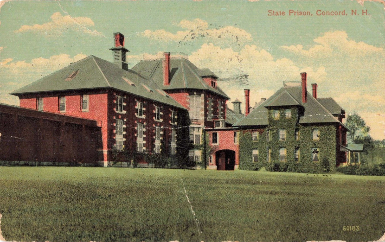 Concord NH New Hampshire, State Prison for Men, Vintage Postcard