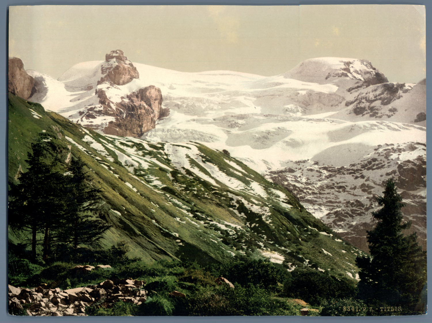P.Z., Switzerland, Unterwalden. Vintage Titlis PZ Photochrome. Vintage Switzerland