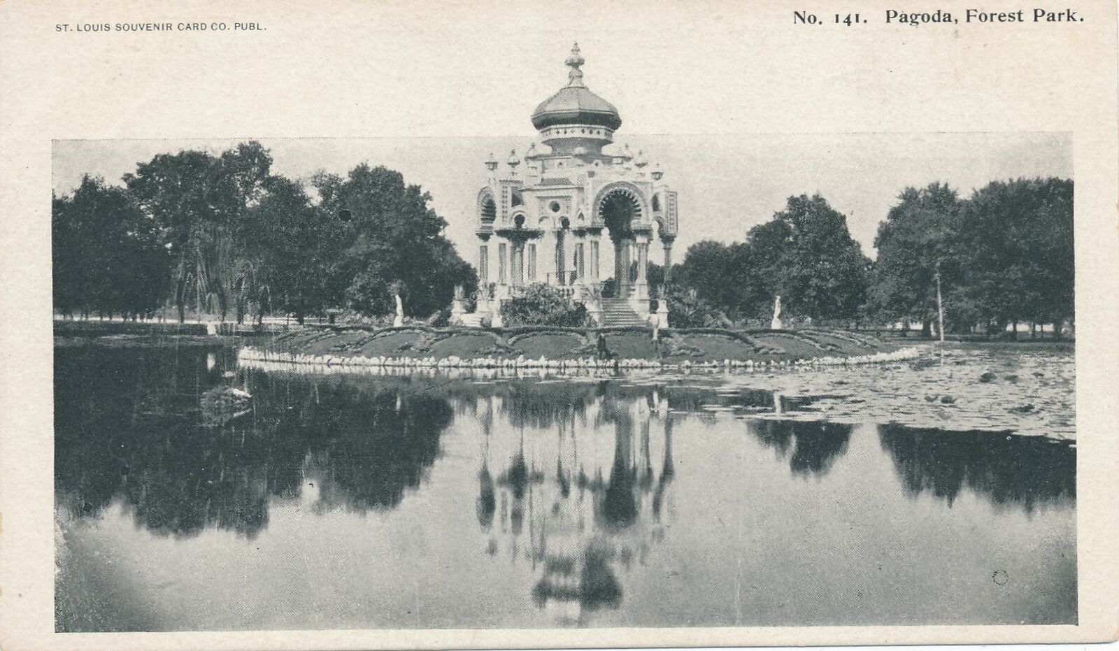 ST. LOUIS MO - Forest Park Pagoda Private Mailing Card (1898-1901)