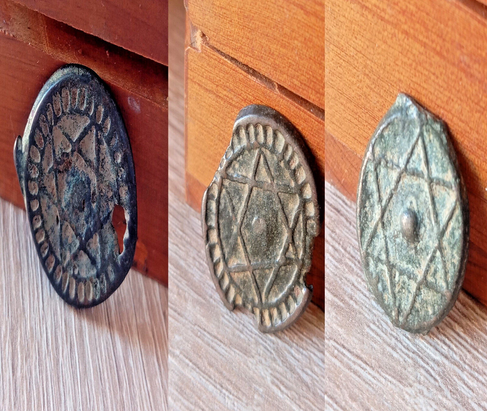 Ancient Jewish 3 Coins Antique Moroccan Judaism Star of David 1288 AD