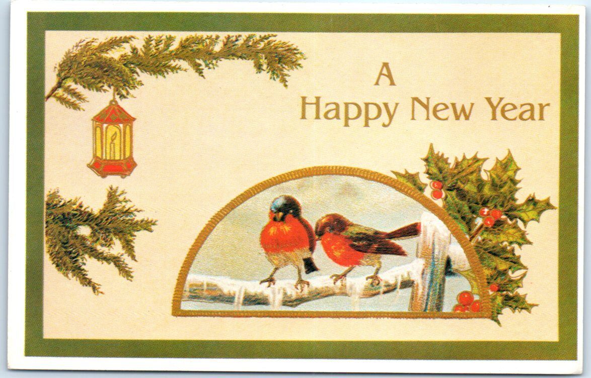 Postcard - Holiday Art Print - Greeting Card - A Happy New Year