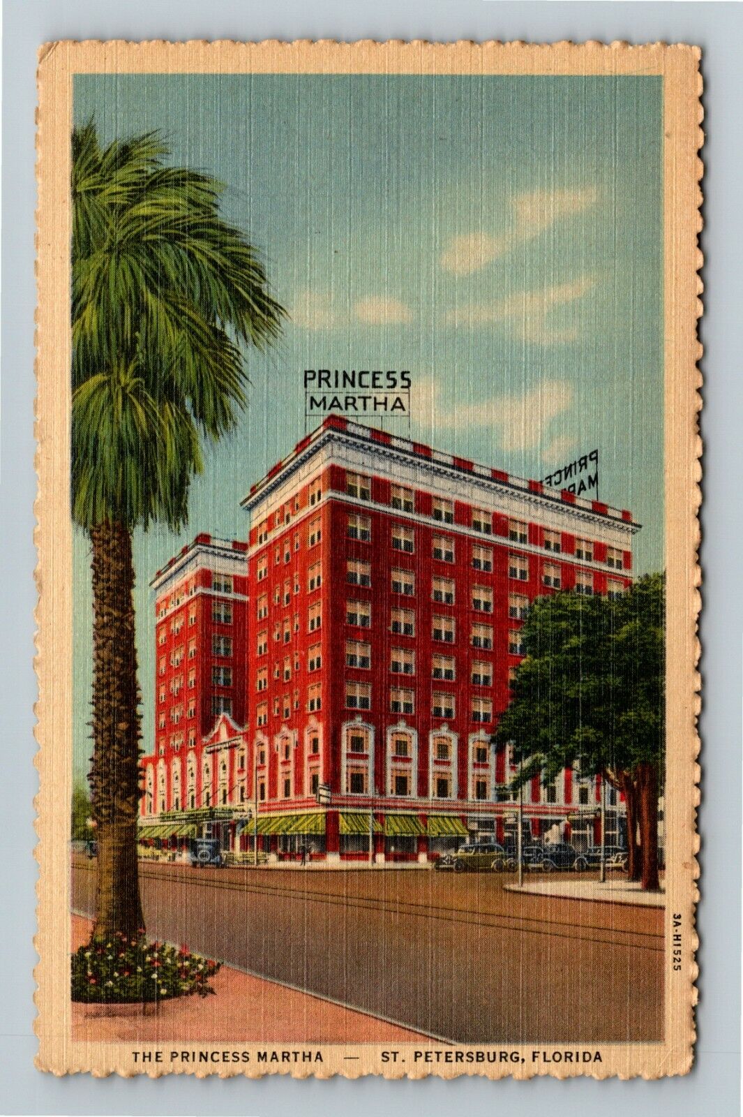St Petersburg FL-Florida, The Princess Martha Hotel  Vintage Souvenir Postcard