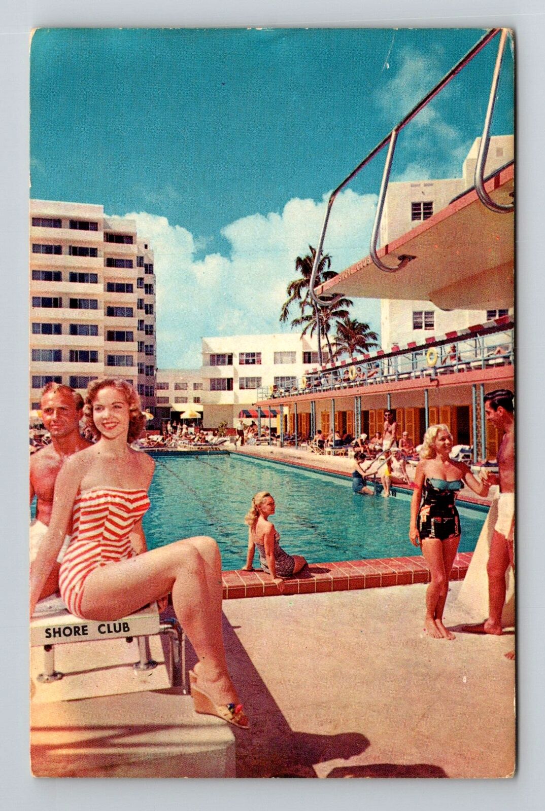 Miami FL-Florida, Shore Club Hotel, Advertising, Vintage Postcard
