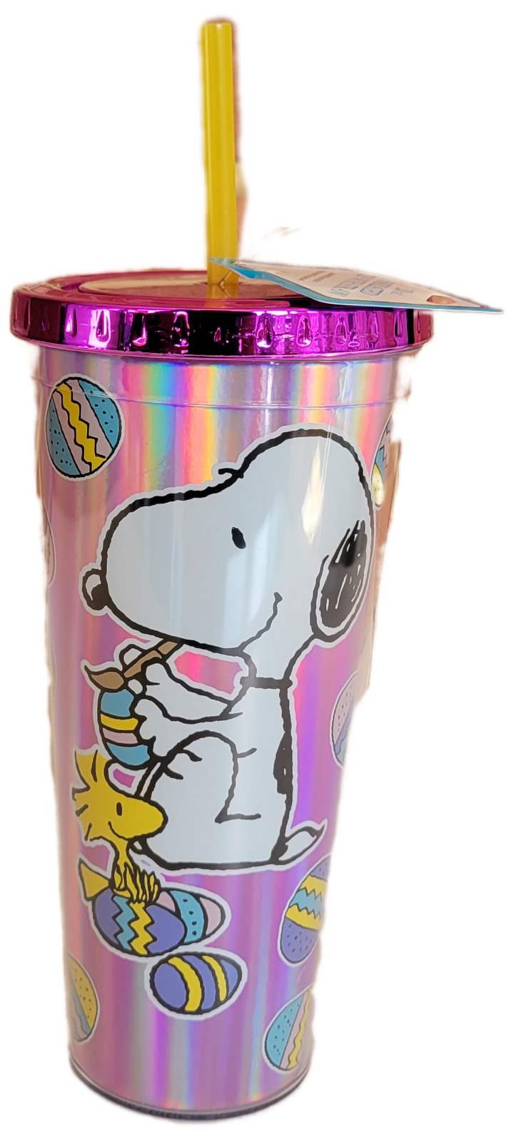 Spoontiques Snoopy Easter 20 oz. Acrylic Foil Cup With Straw