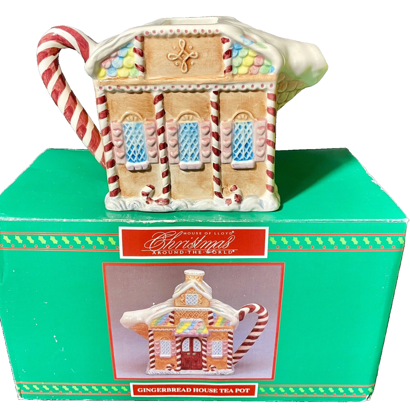 Christmas Tea Pot - Christmas Around The World 1995 - In Original Box - Vintage