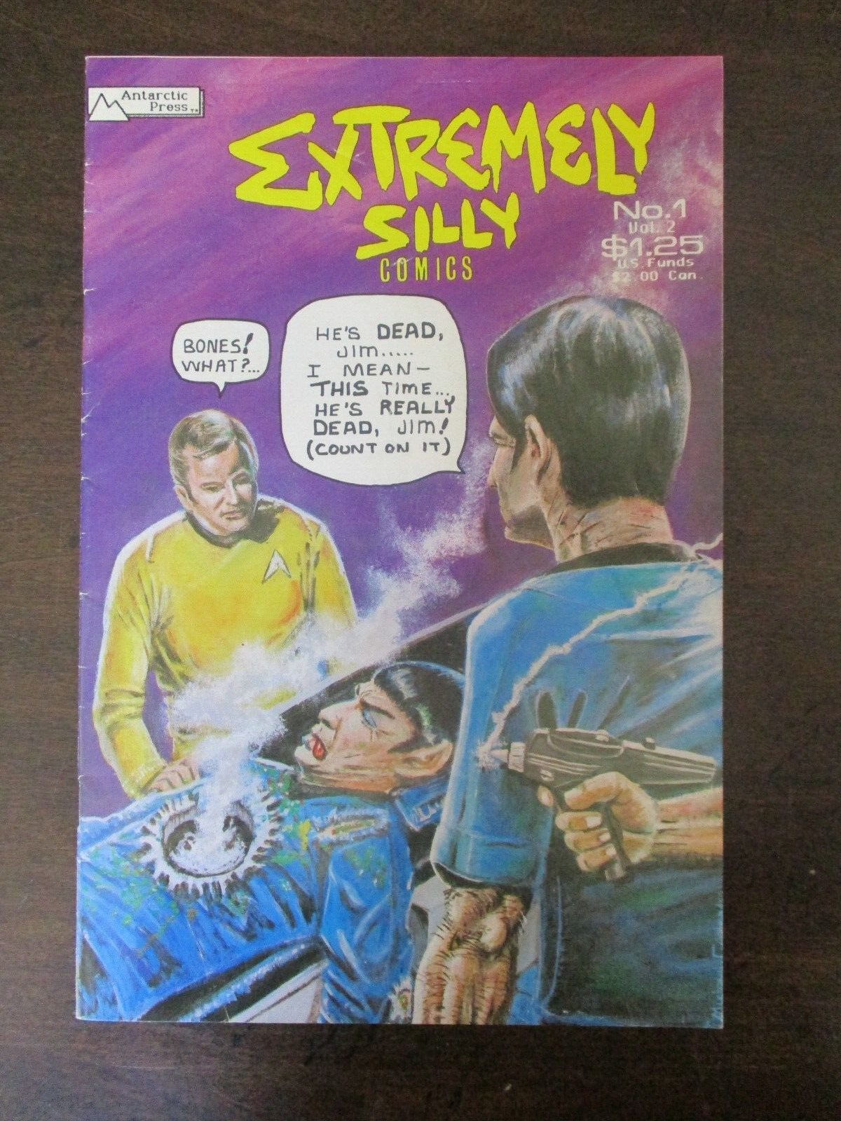 EXTREMELY SILLY COMICS VOL 2 #1 1986 FINE ANTARCTIC PRESS STAR TREK SPOCK KIRK