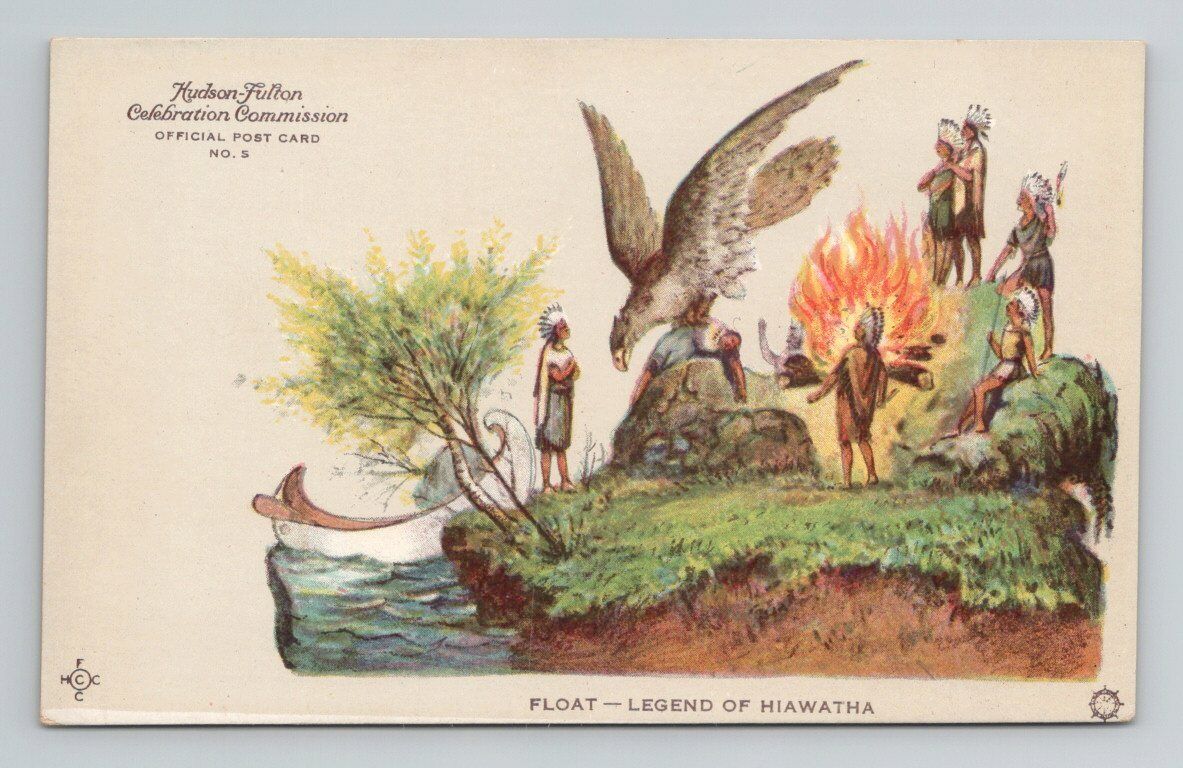 1909 Hudson Fulton Celebration Official Postcard 5 Legend of Hiawatha 15A