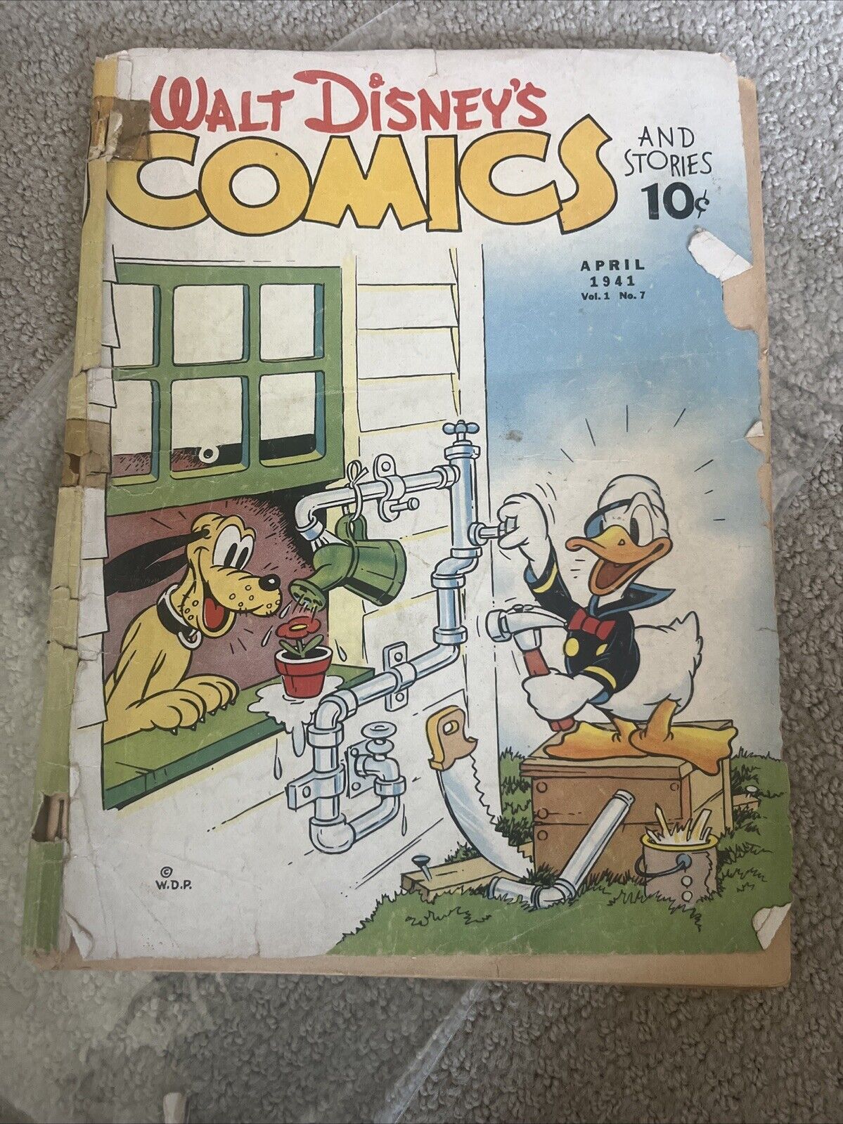 Walt Disney\'s Comics and Stories Vol 1 No 7 April 1941 Donald Duck Mickey Mouse