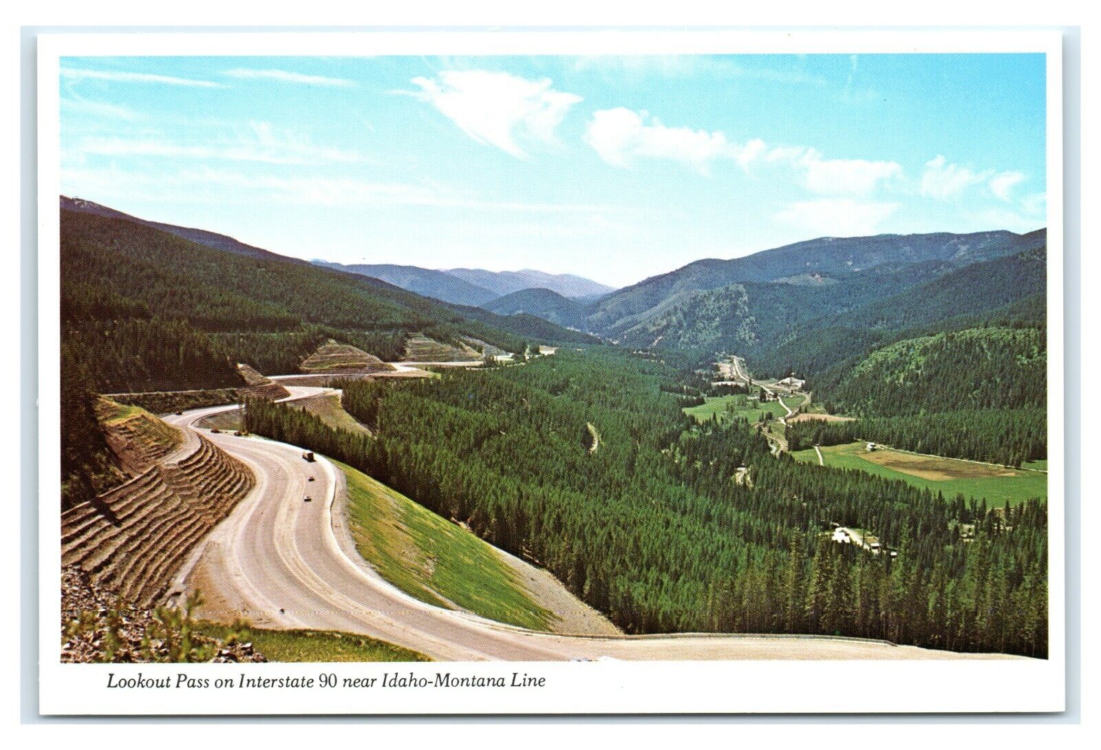 Postcard Lookout Pass on Interstate 90 near Idaho-Montana Line K22