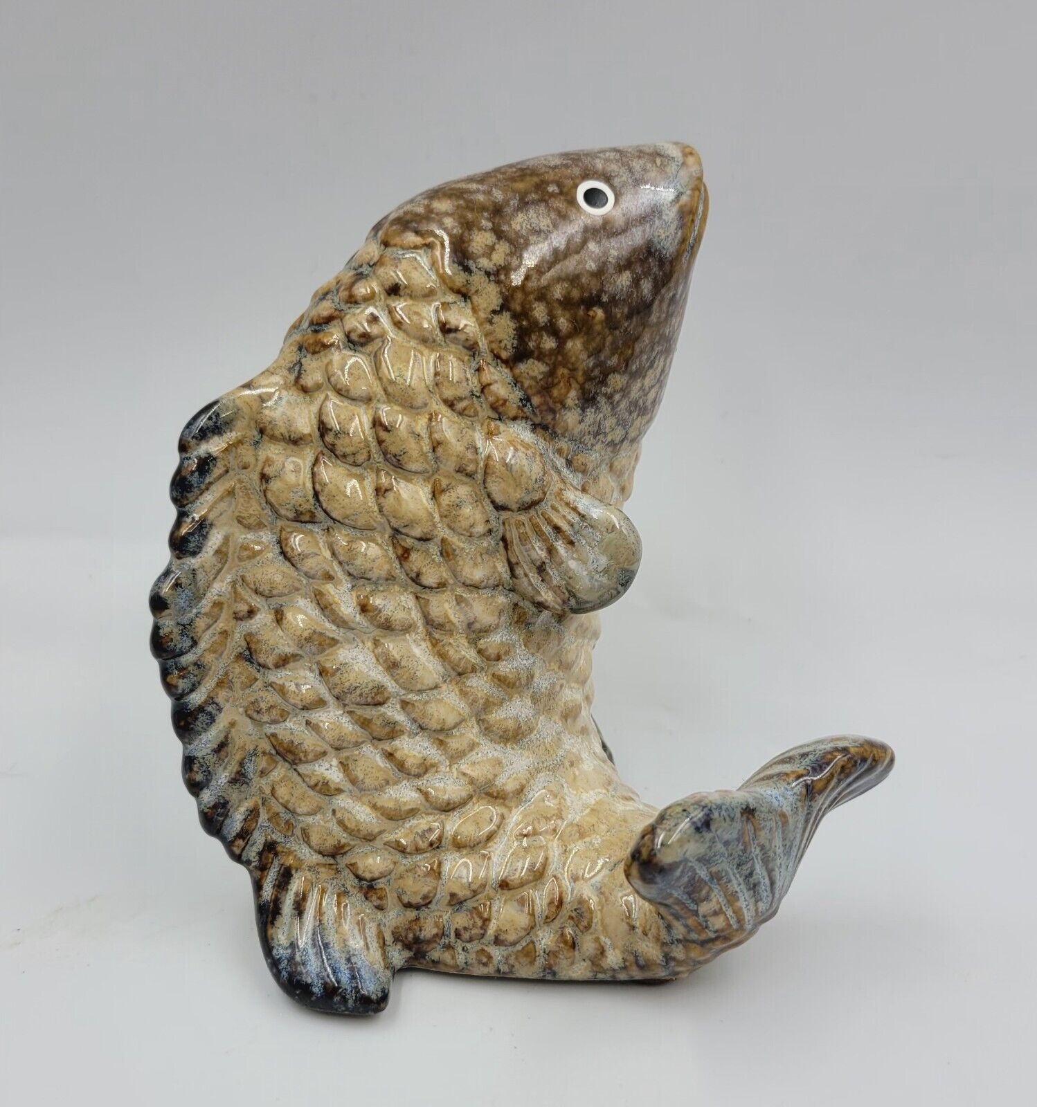 Ceramic Carp Koi Fish Figurine Sculpture Vintage Numbered 3948c