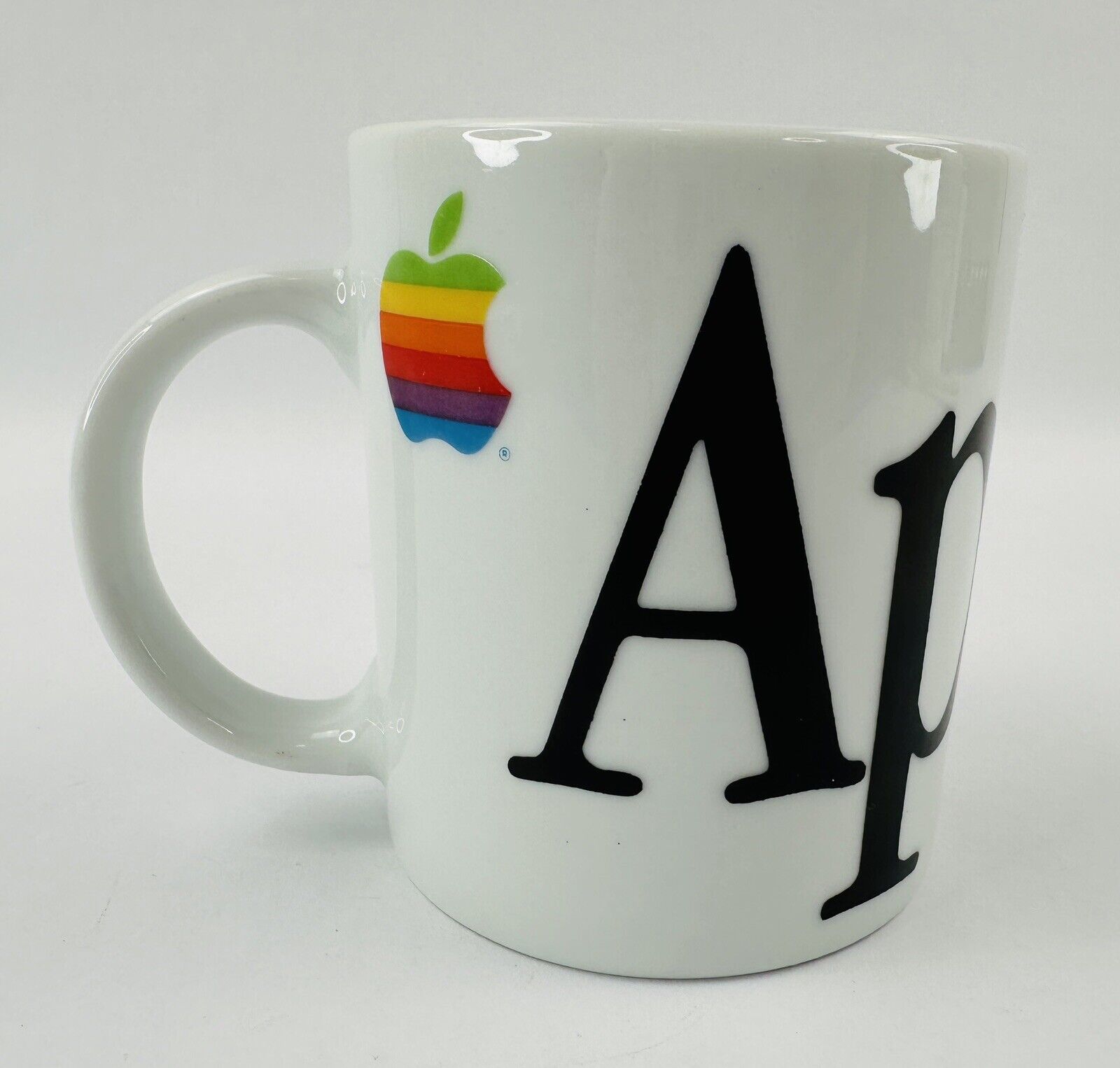 Vintage 1980s Apple Computer Rainbow Logo Coffee Mug (Barely Used)