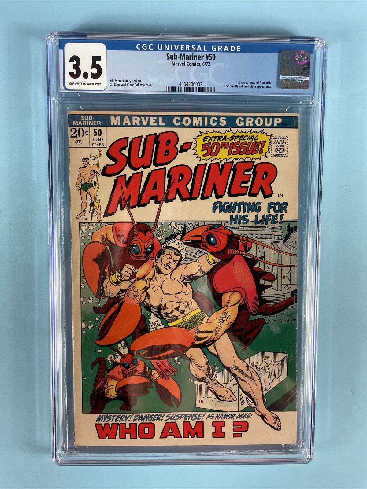 The Sub-Mariner #50  1972  CGC 3.5