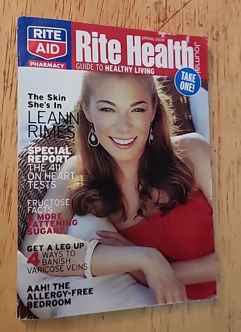 2009 Rite Aid Pharmacy Health Journal Magazine Leann Rimes Aaron Absatz Angina