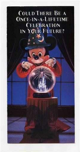Disney World 25 Brochure Registration Form & Guest of Honor Card 1997