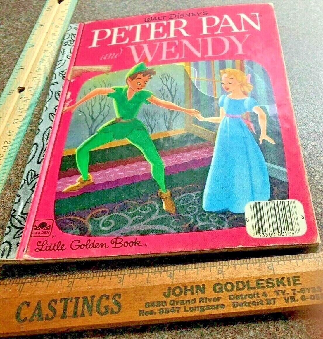 PETER PAN AND WENDY DISNEY GOLDEN BOOK 1952 VINTAGE