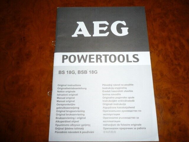 VINTAGE A E G  DRILL DRIVER OWNER  MANUAL USER GUIDE