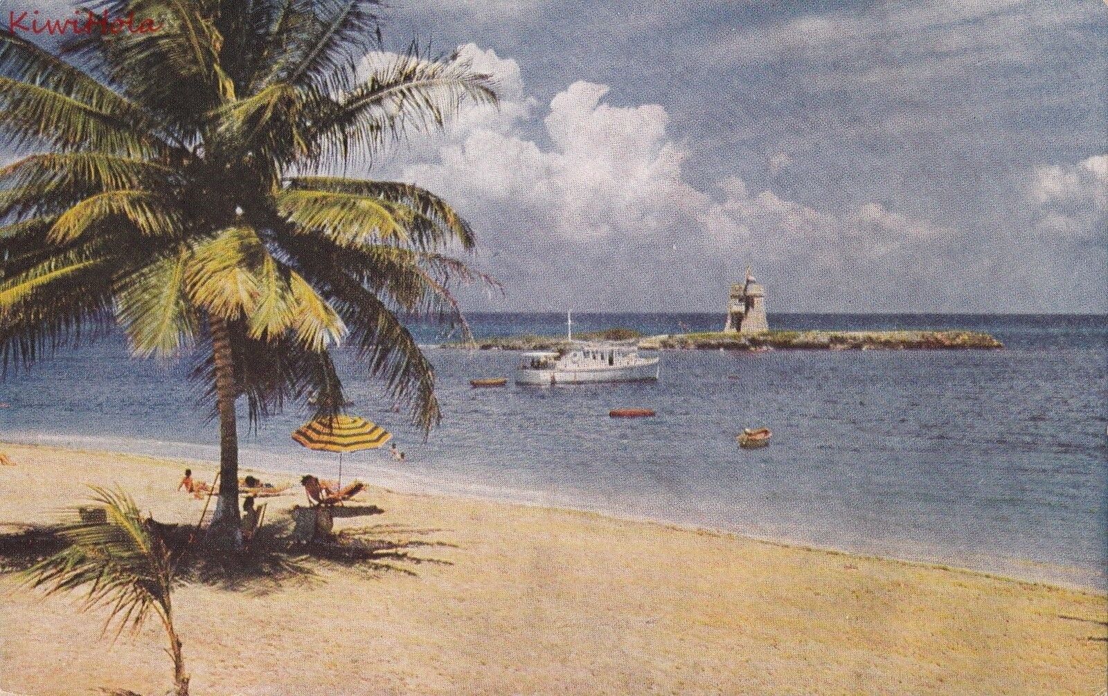 Postcard Tower Isle Hotel Jamaica BWI Beach and Tower