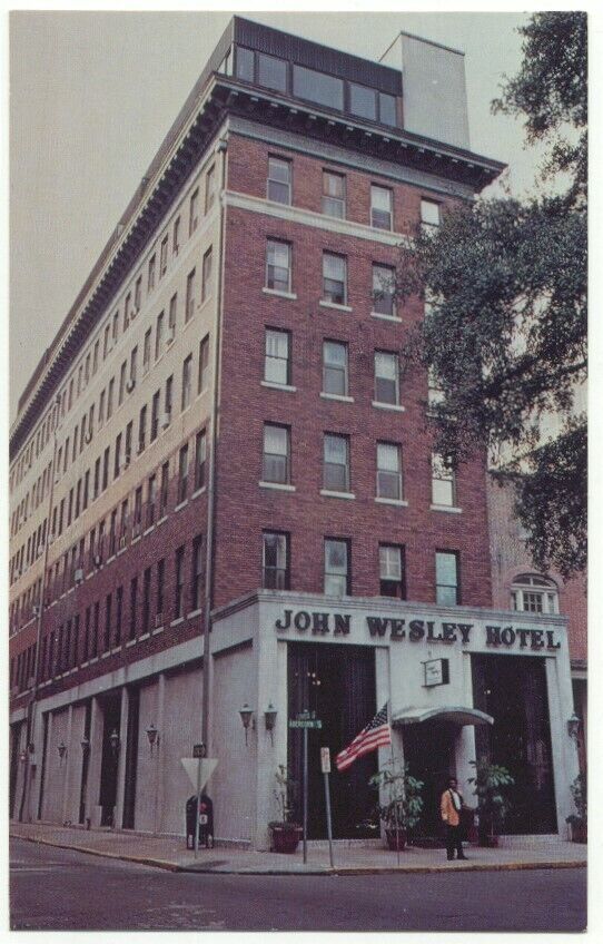 Savannah GA John Wesley Hotel Postcard Georgia