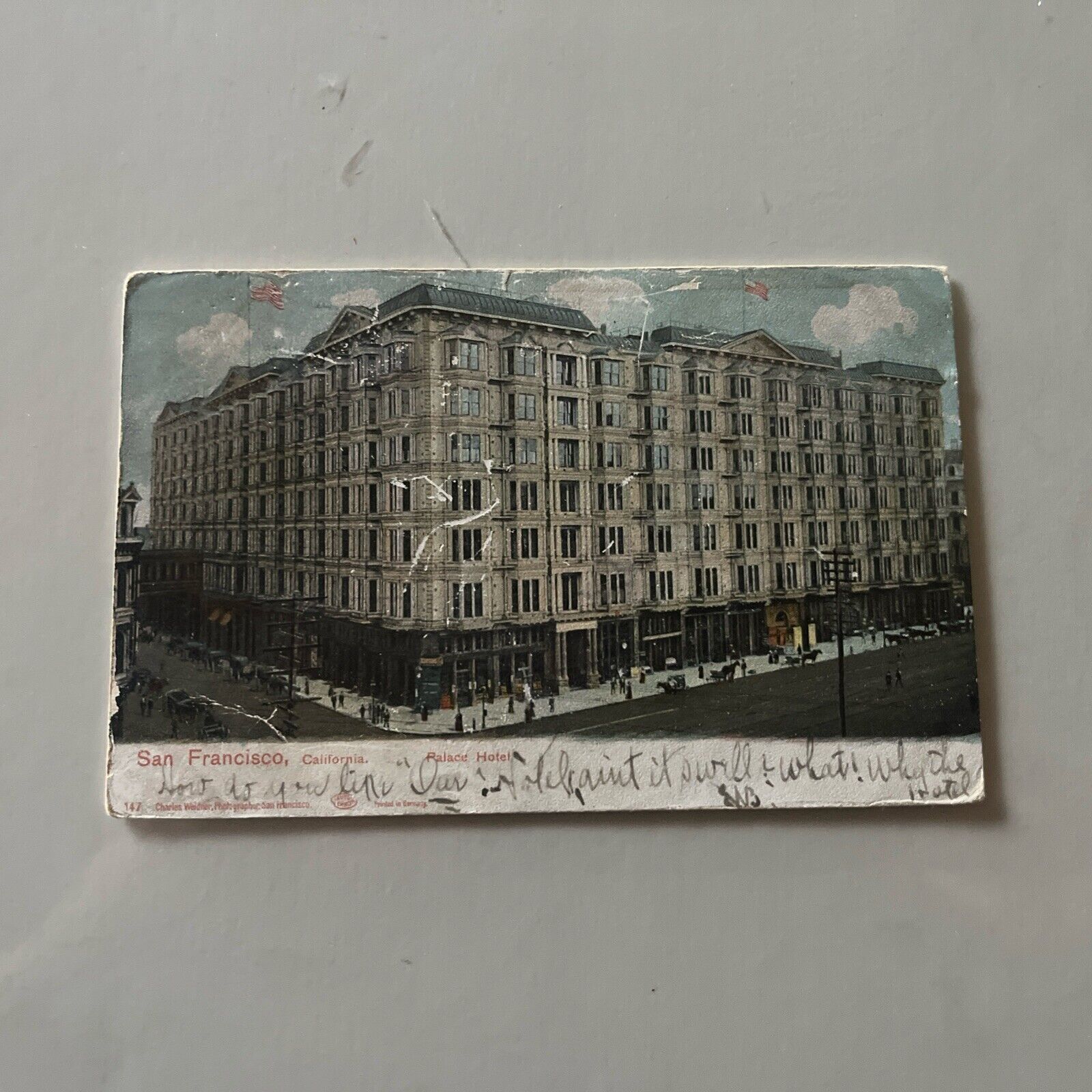 Palace Hotel San Fransisco Postcard#147 Charles Weidner 1906