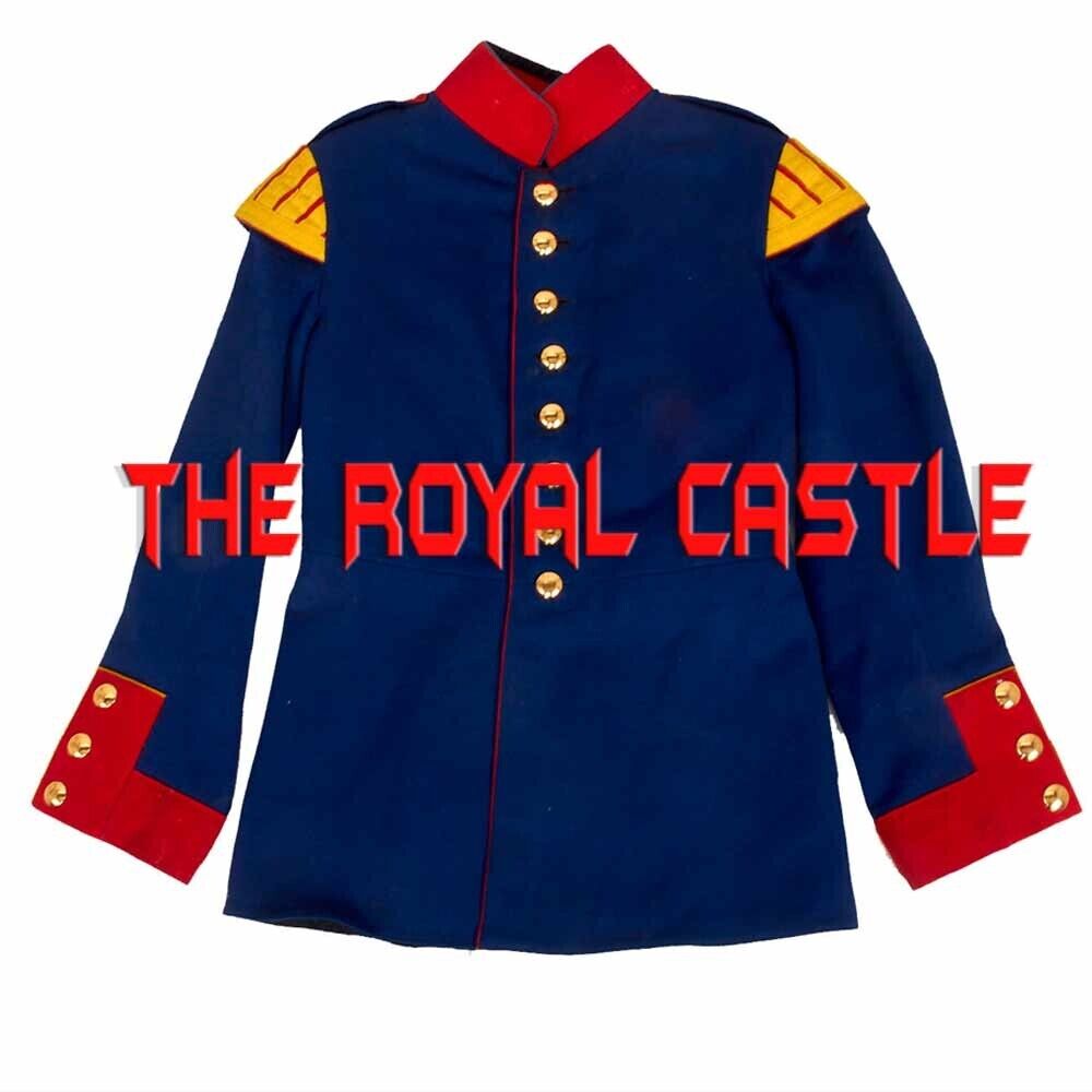 New Navy Blue Pre-WWI Imperial Prussian German Jacket German /Red Coat Fast Ship
