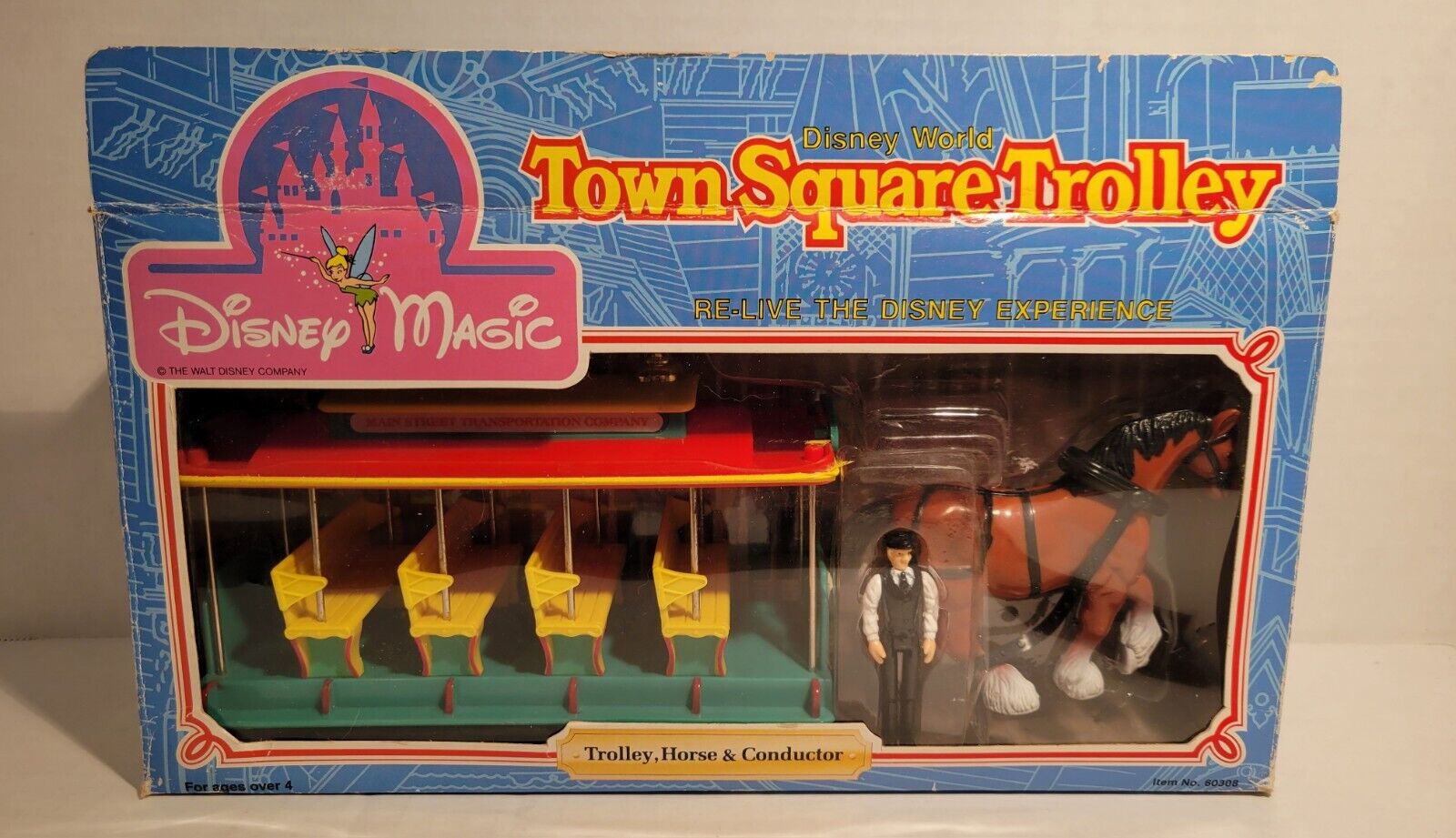 VTG 1988 Disney Town Square Trolley Set Sears Exclusive Disney World (Open Box)