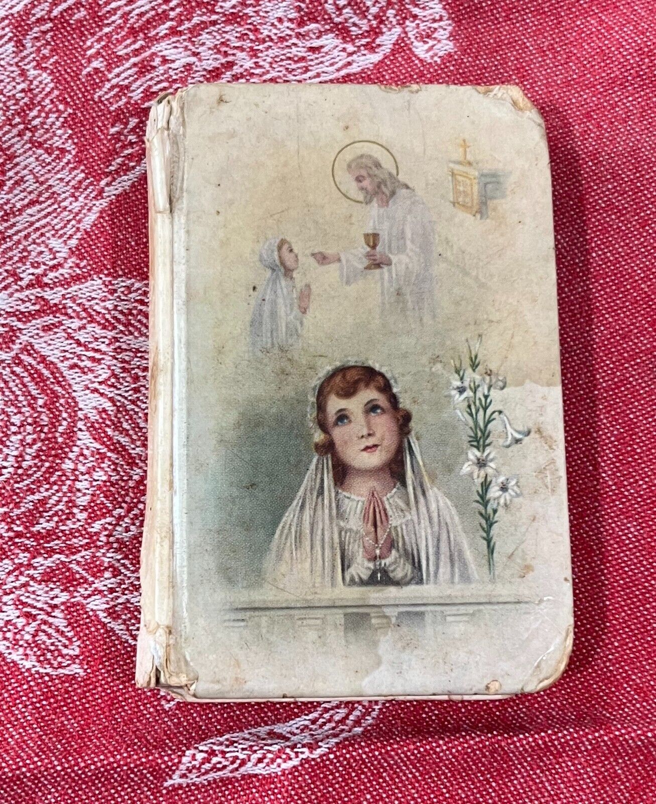 Prayer Book Little Child of God 1942 Rev Daniel A Lord with Crucifix - used 1950