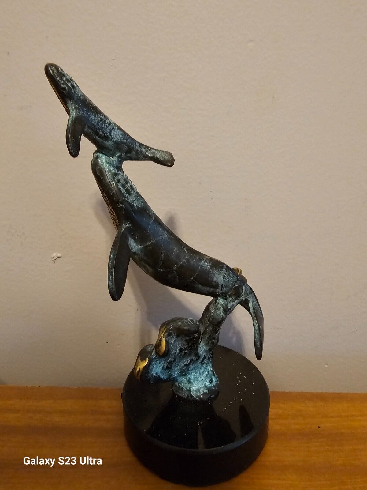 SPI Humpback Whale and Calf Sculpture Brass Bronze Gallery Statue Figurine 7\