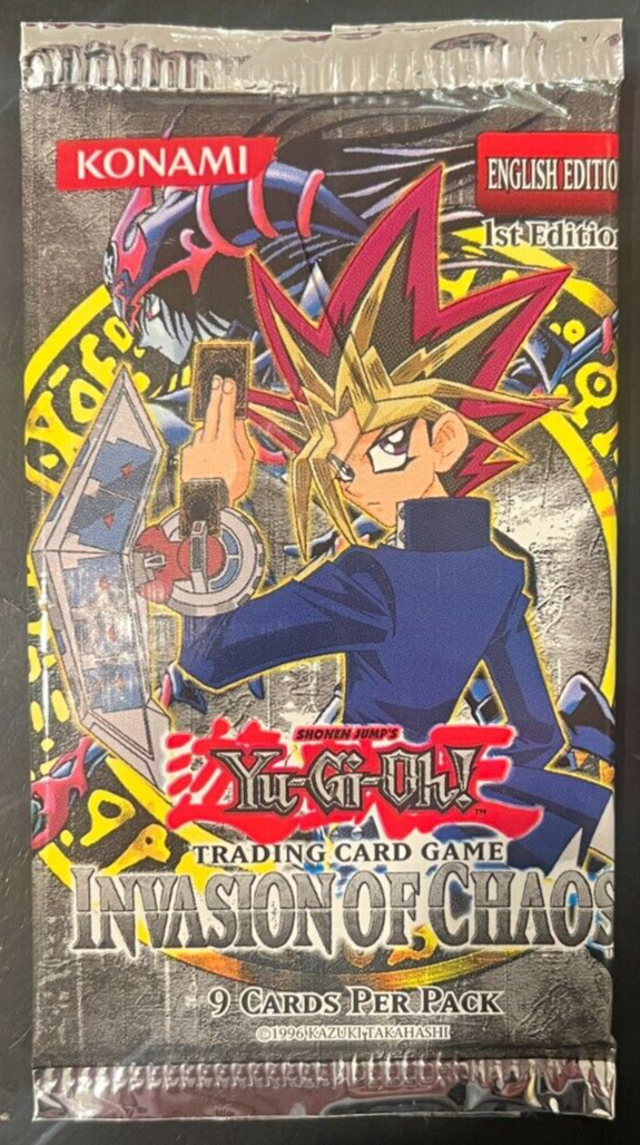 Yugioh 2004 Invasion Of Chaos 1st Edition English Booster Pack (Empty/Opened)