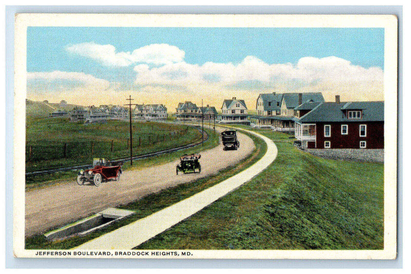c1920s Jefferson Boulevard, Braddock Heights, Maryland MD Unposted Postcard
