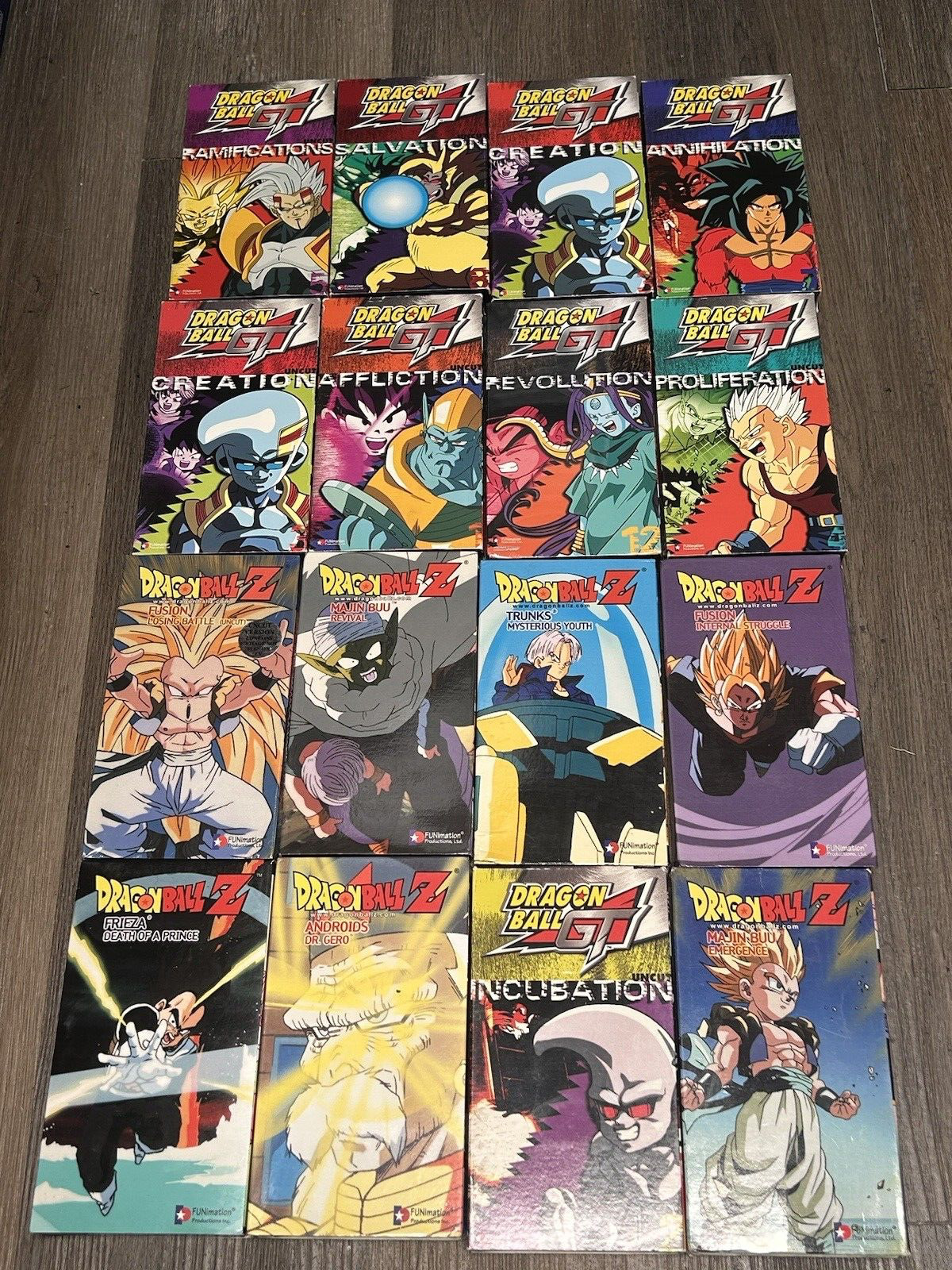 Lot of 16 Dragon Ball Z GT VHS Tape Collection Two Sealed