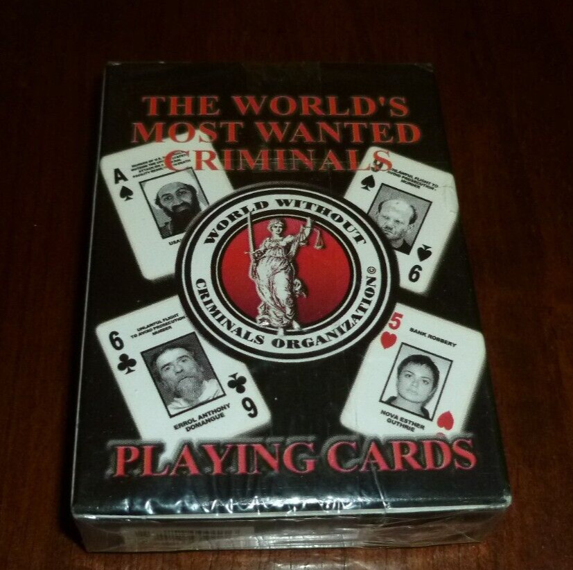 WORLDS MOST WANTED CRIMINALS PLAYING CARDS SEALED NEW