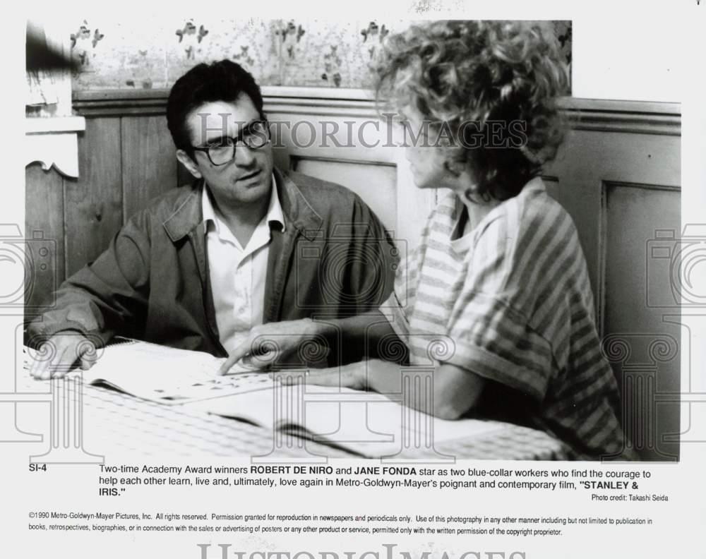 1990 Press Photo Robert De Niro and Jane Fonda star in \