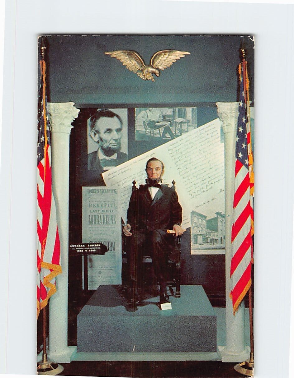 Postcard Abraham Lincoln Hall of Presidents Gettysburg Pennsylvania USA