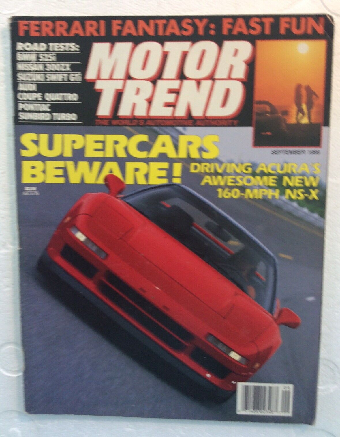 Motor Trend Magazine September 1989 Acura NS