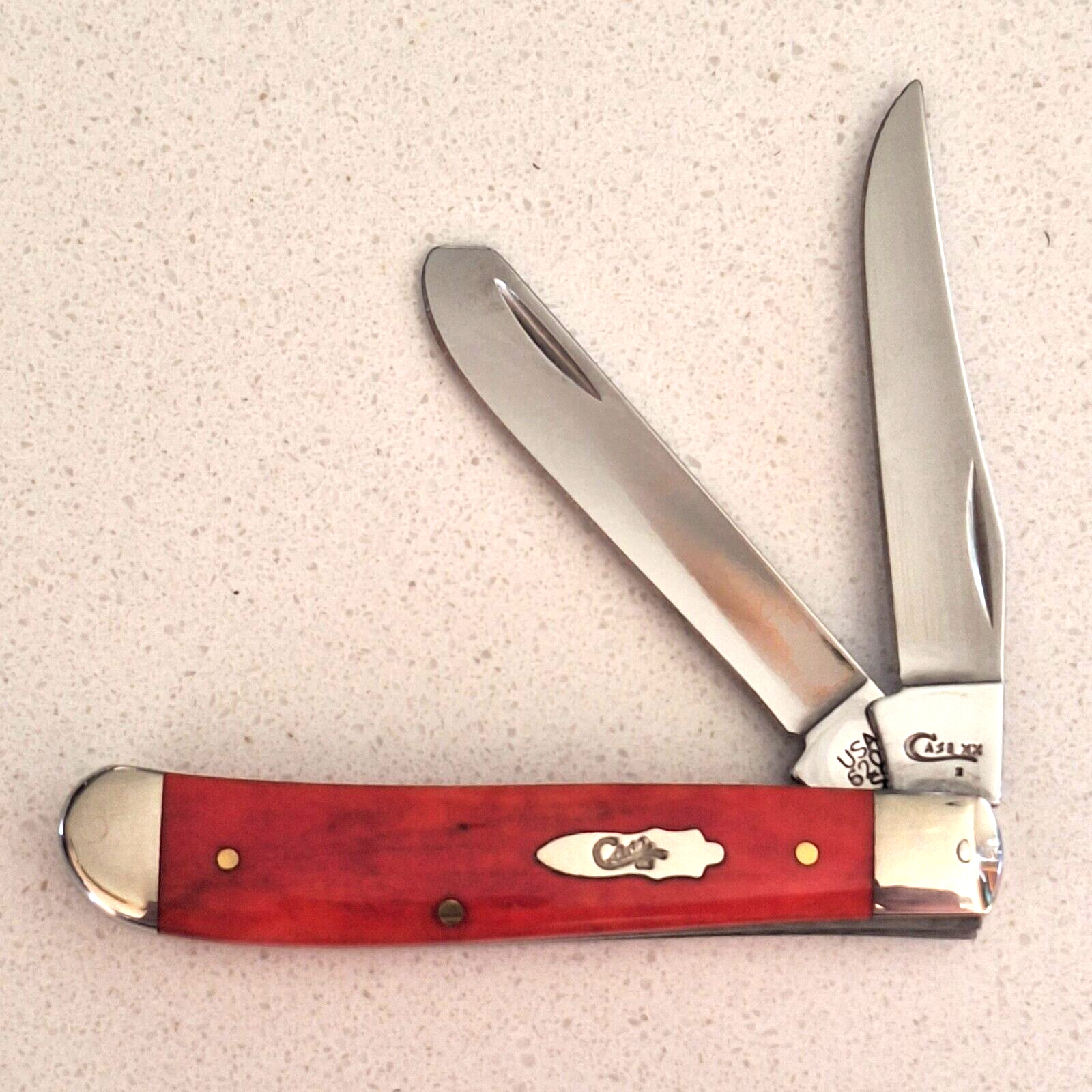 CASE XX Pocket Knife Smooth Red Mini Trapper Item #6207 SS USA Mint
