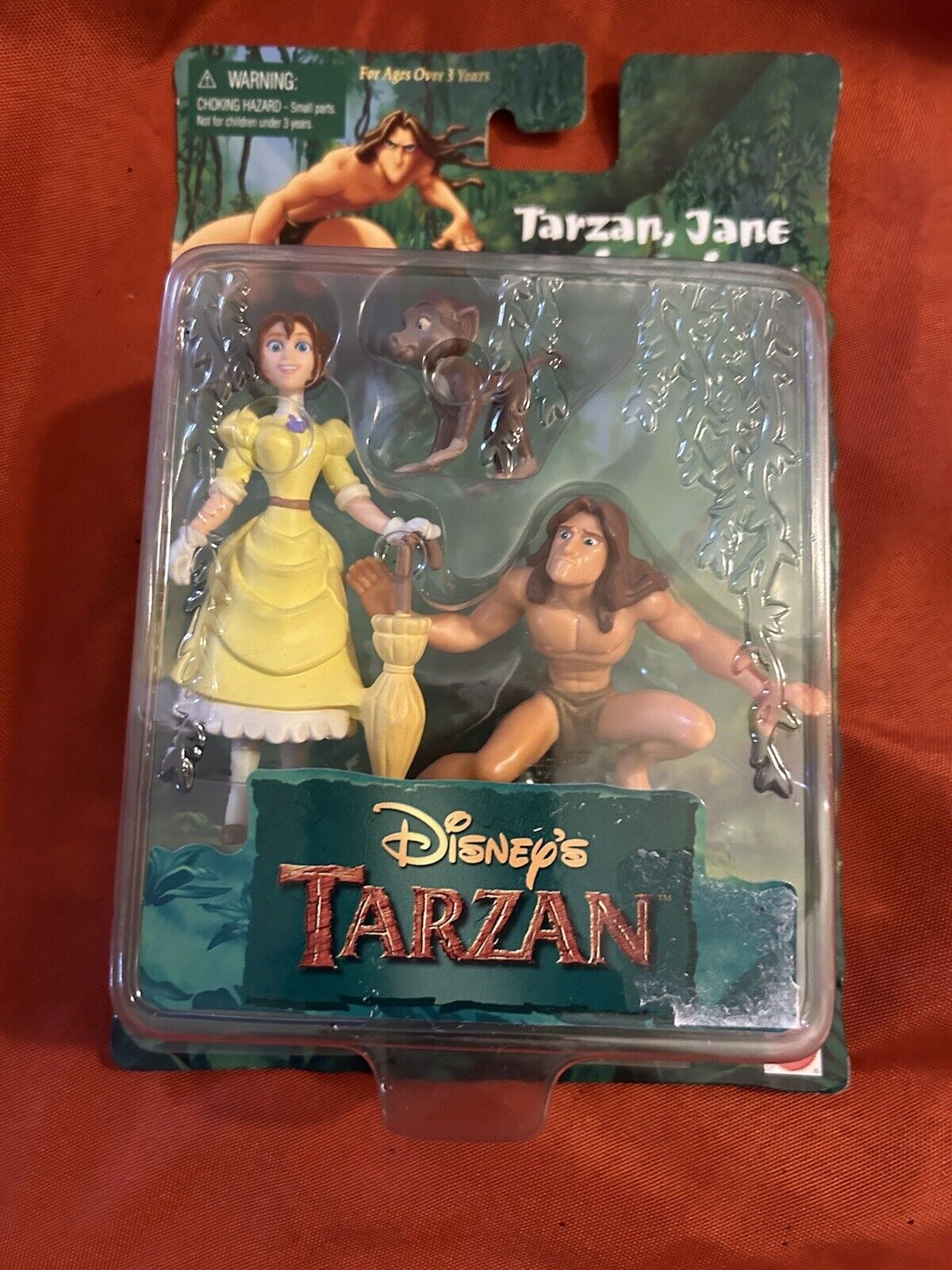Set of 6 1999 Mattel Disney’s Tarzan Figures Jane & Baby Baboon Clayton RARE NIB