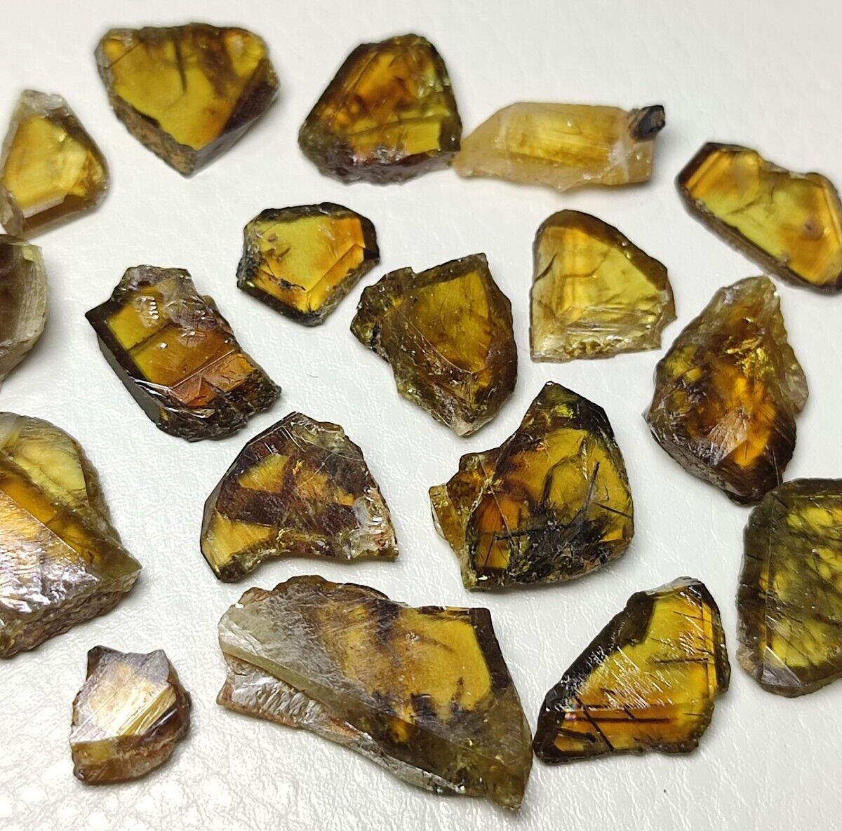 Honey Titanite/Sphene Gemmy Crystals Having Nice Color & Clarity-Mullaghani Baba