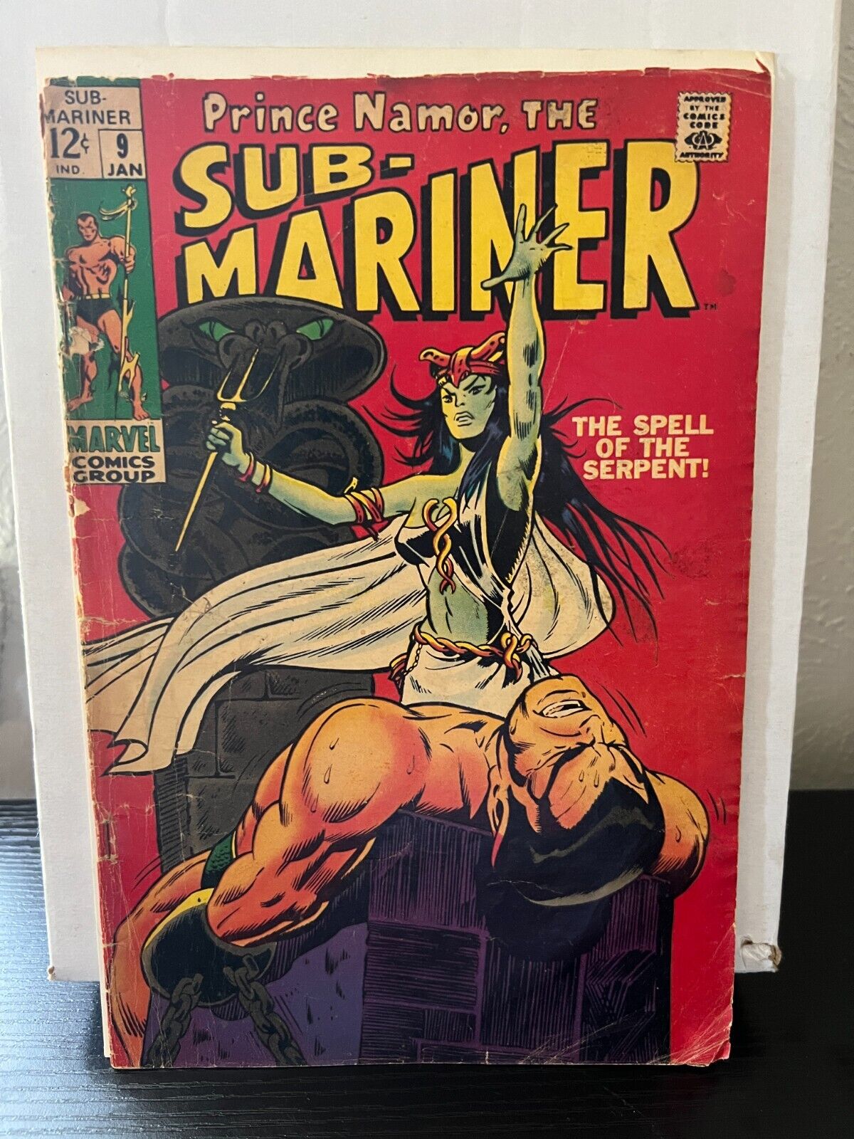 Sub-Mariner 9 1968 Marvel Key Comic Book 1st App Serpent Crown Poor Shape