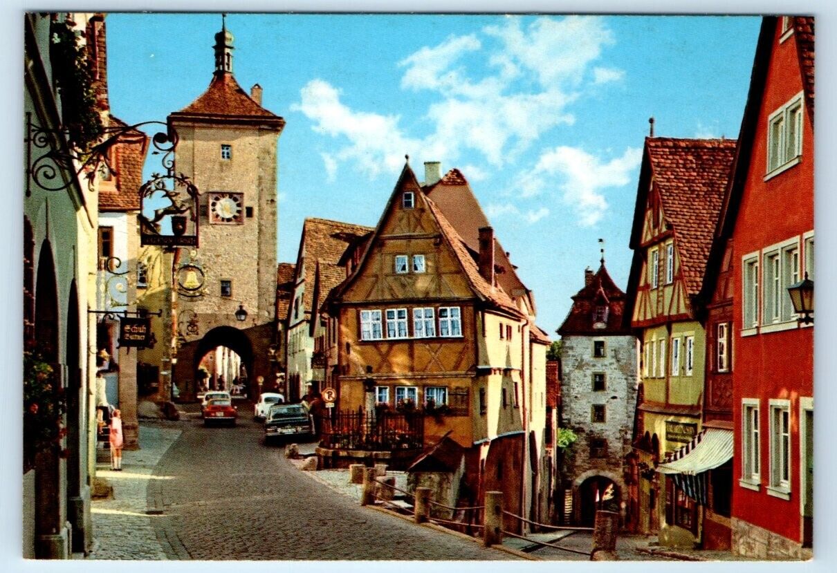 ROTHENBURG Tauber Am Plönlein GERMANY 4x6 Postcard
