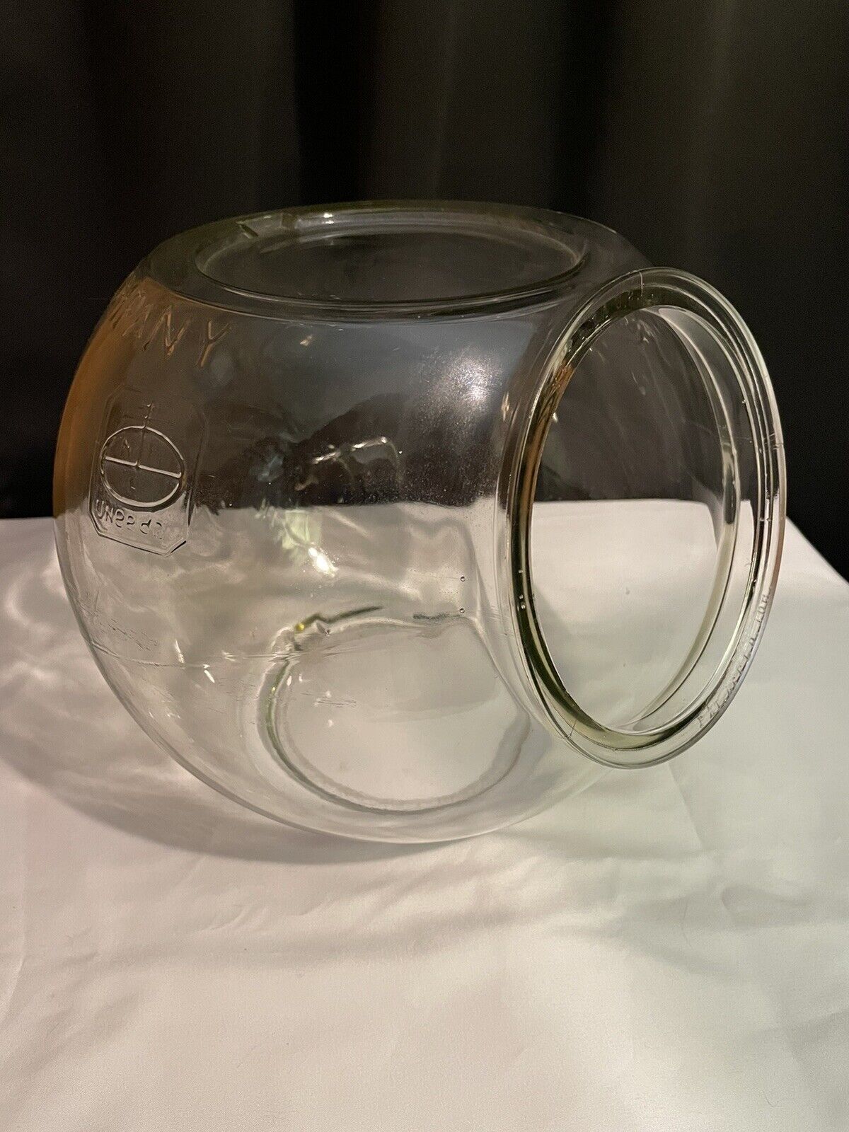 HUGE Vintage NATIONAL BISCUIT CO Glass Jar COUNTERTOP Store Display / UNEEDA