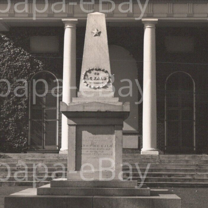 1940s Baron Dekalb Grave Monument Revolutionary Hero Camden South Carolina Photo