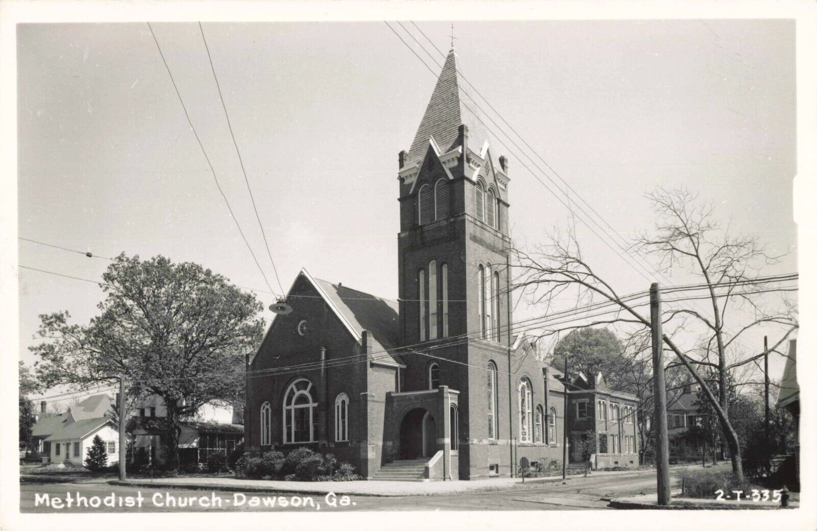 Methodist Church Dawson Georgia GA c1940s Real Photo RPPC