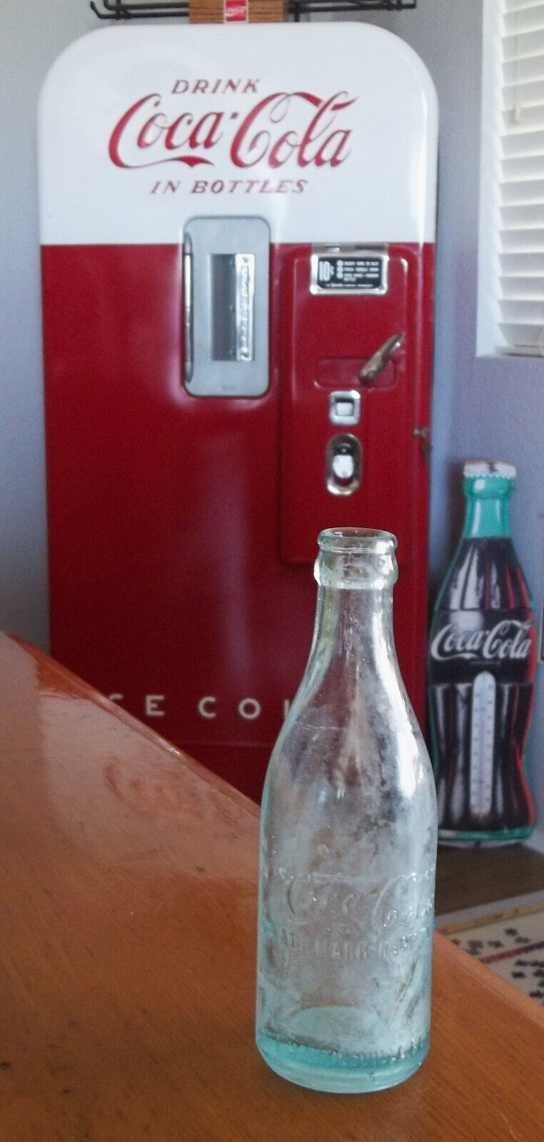c1900’s RARE Coca Cola Straight Sided Light AQUA Bottle Hawkinsville GA