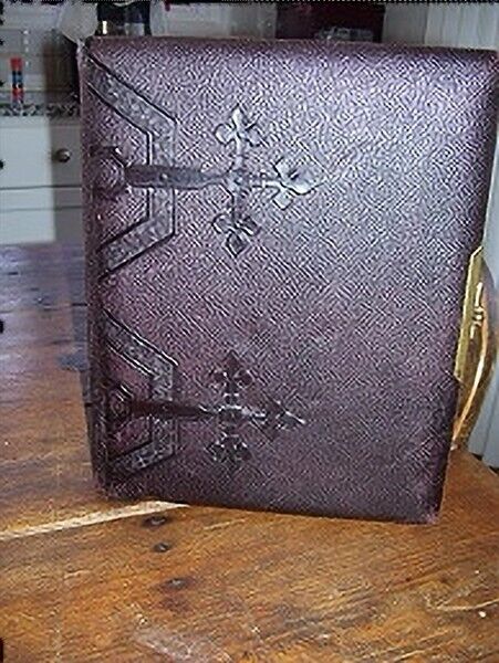 ABSOLUTELY ALMOST MINT 1896 CDV/CABINET/MINIONETTE LEATHER PHOTO ALBUM