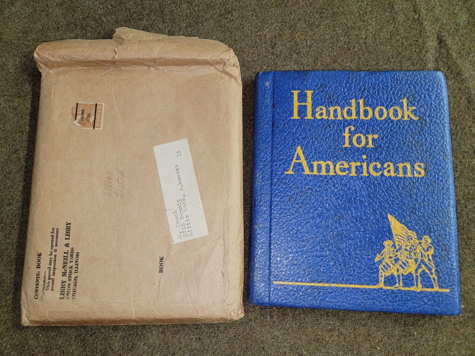 WWII Handbook for Americans in Original Shipping Paper