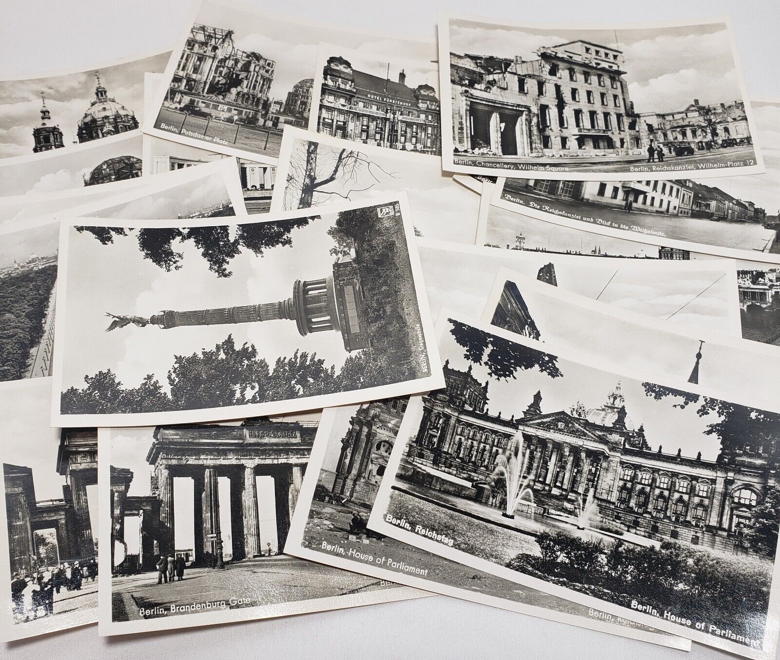 RPPC Lot of 20 Berlin Postcards Before & After War Photos Germany