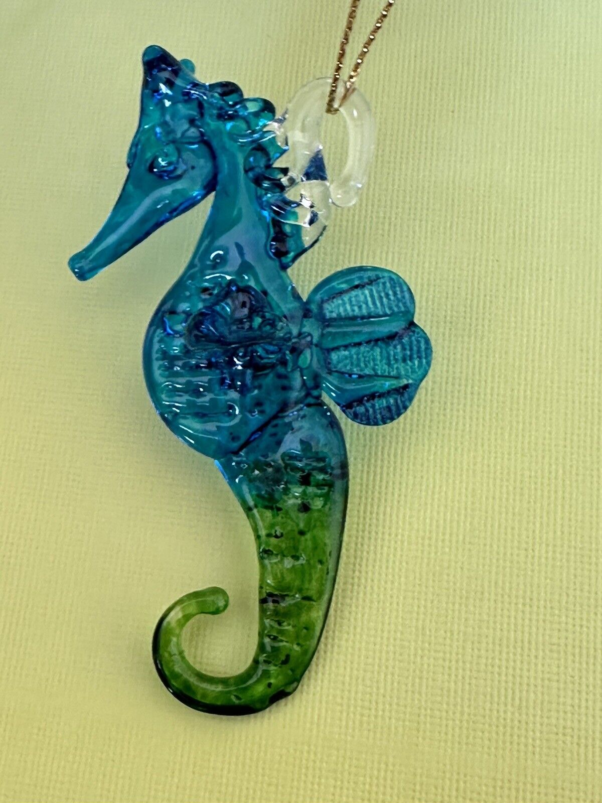 Seahorse Hand Blown Glass Mexican Art Work, Sea-life Father's Day 🎉